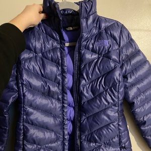 Purple North Face Puffer Jacket